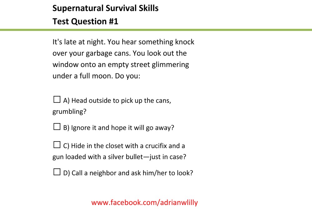 Microsoft Word - Supernatural Survival Skills